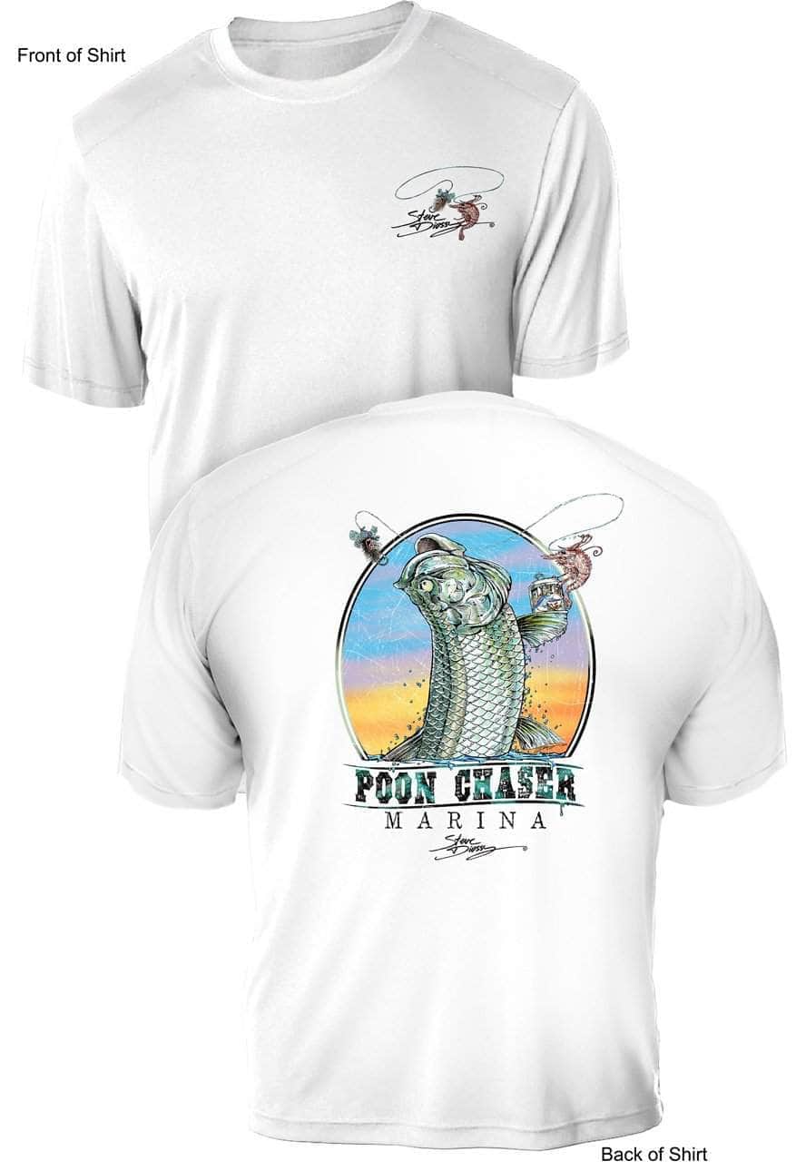 Poon Chaser- UV Sun Protection Shirt - 100% Polyester - Short Sleeve UPF 50